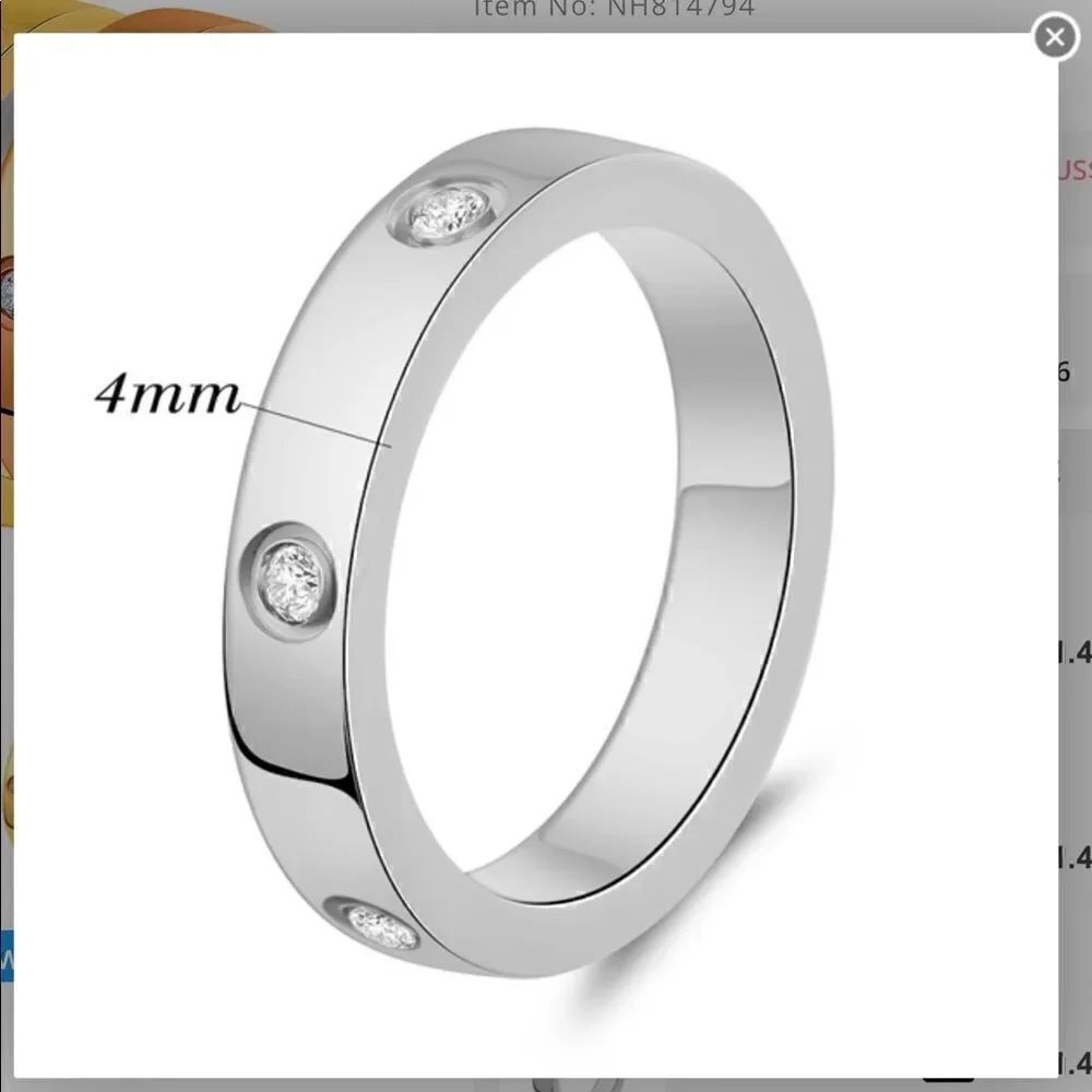 Beautiful Titanium CZ ring.   - Picture 3 of 3